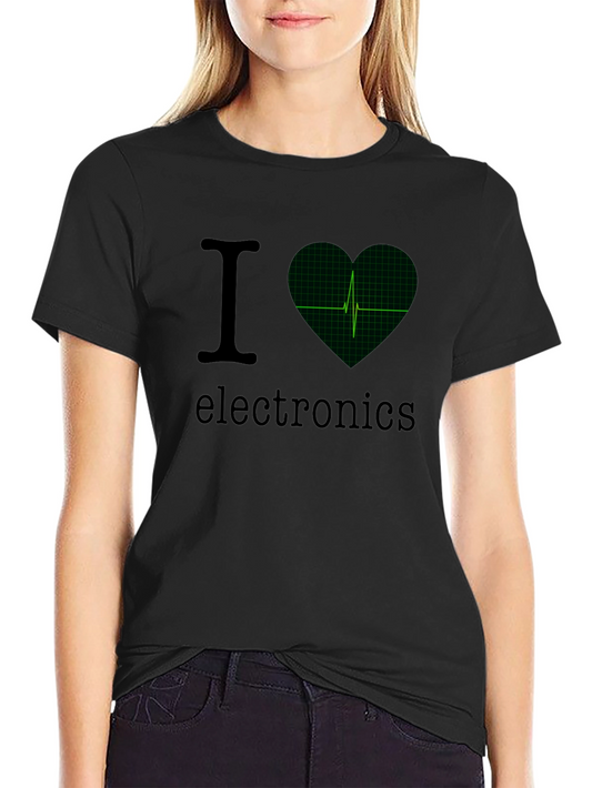 I Heart Electronics T-Shirt - Black