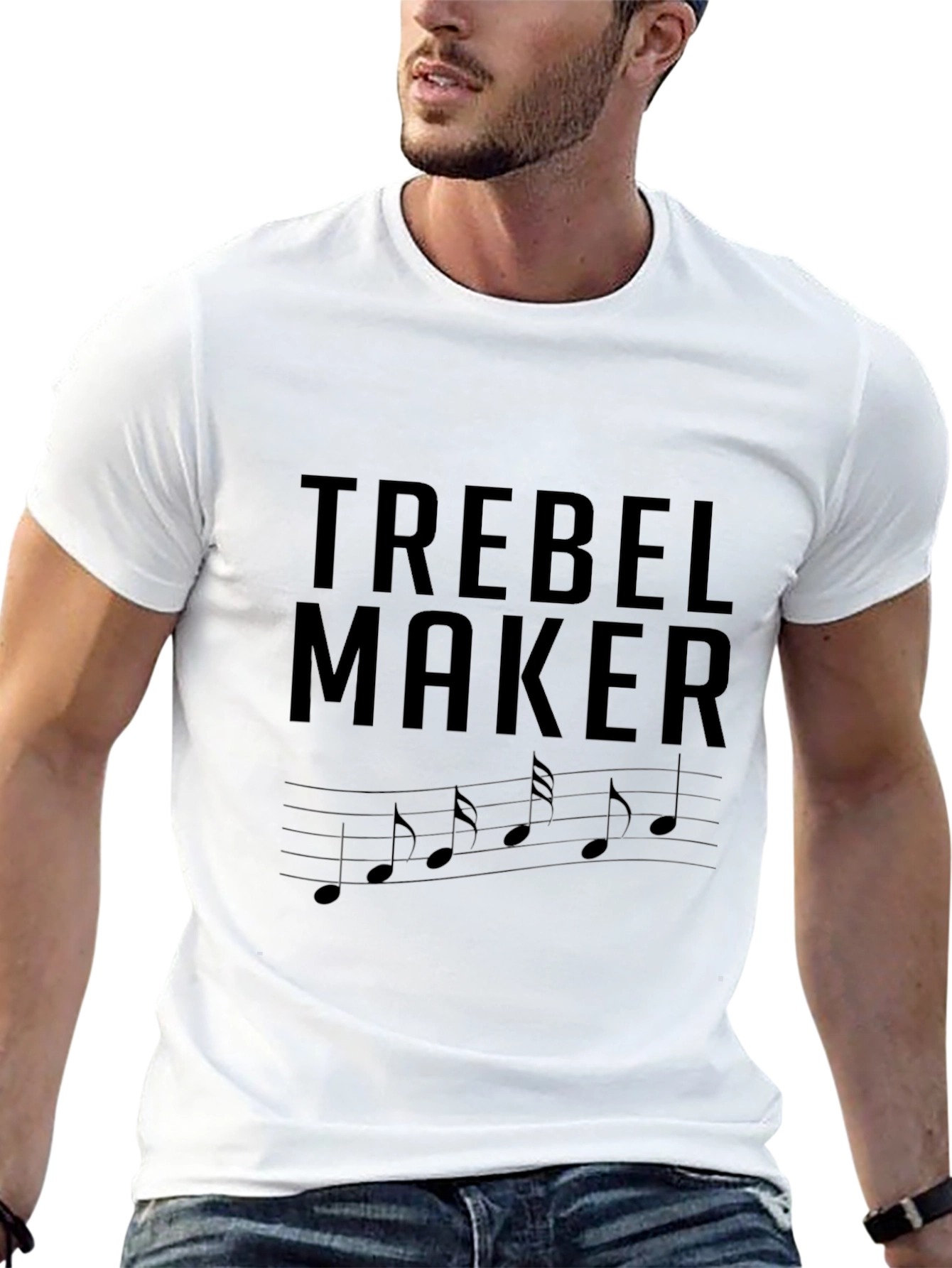 Trebel Maker Music Notes Graphic T-Shirt