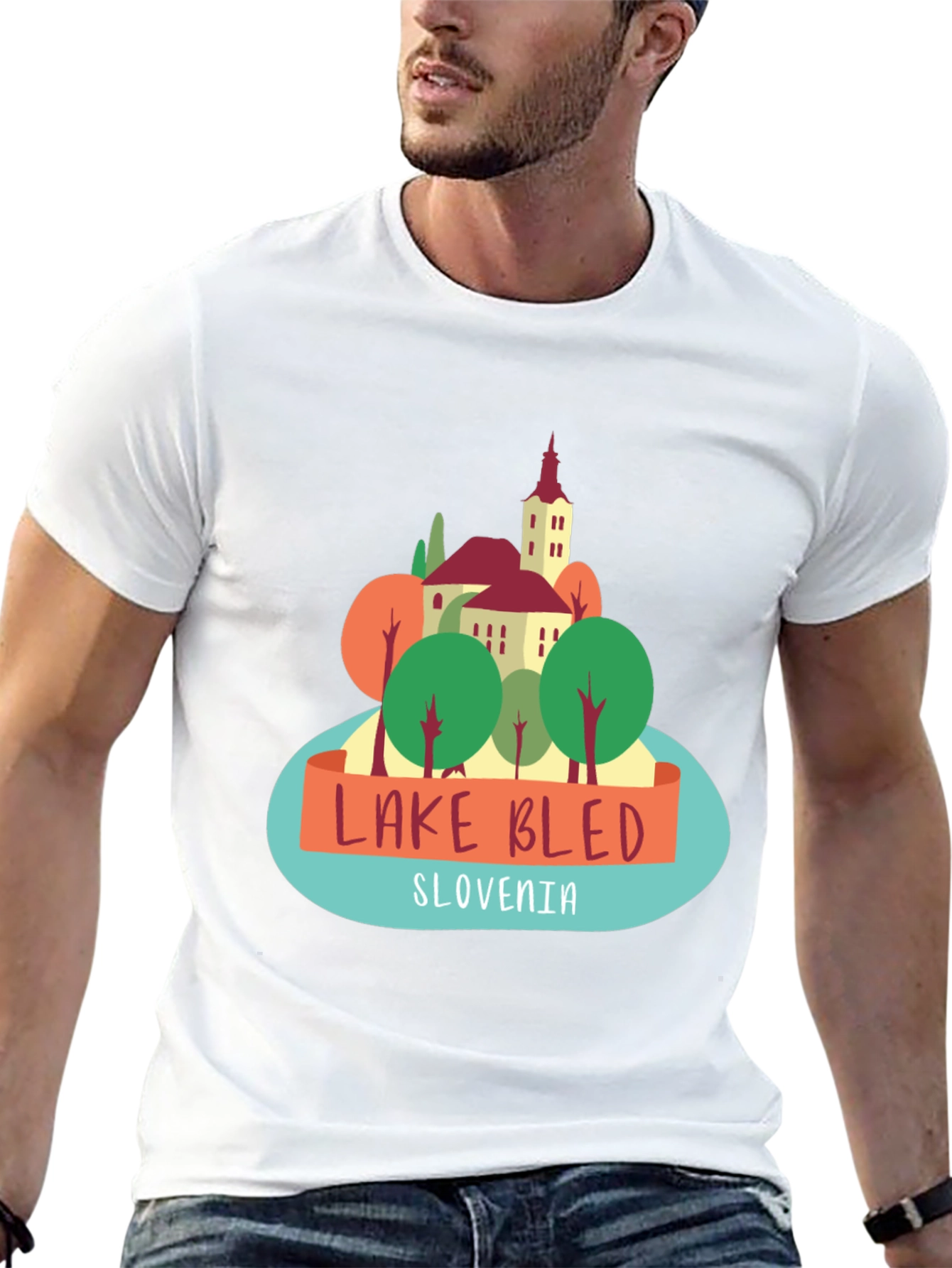 Lake Bled Slovenia Graphic T-Shirt