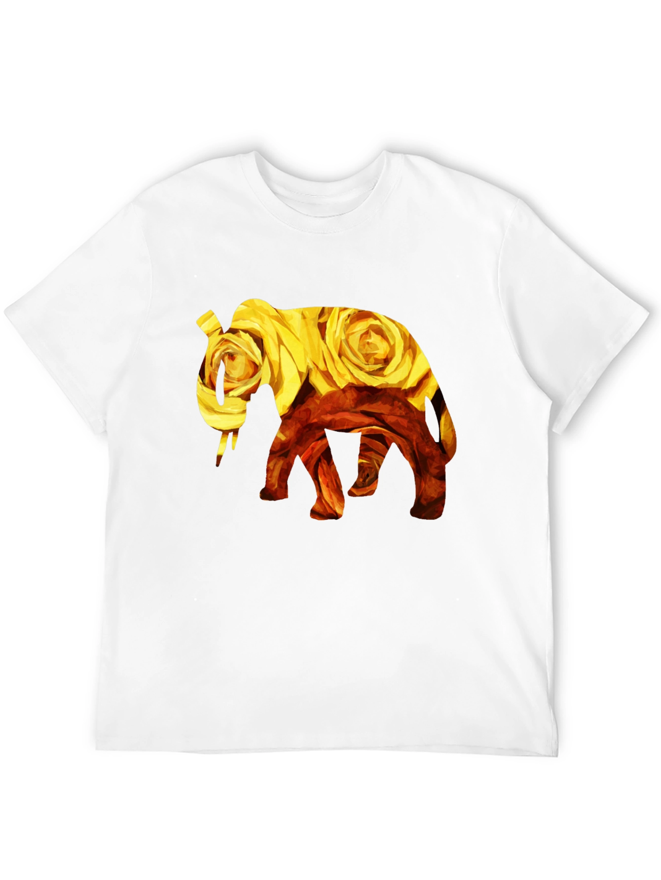 Floral Elephant Graphic Tee - Black