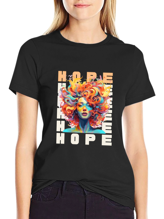 Hope Graphic Print Black T-Shirt