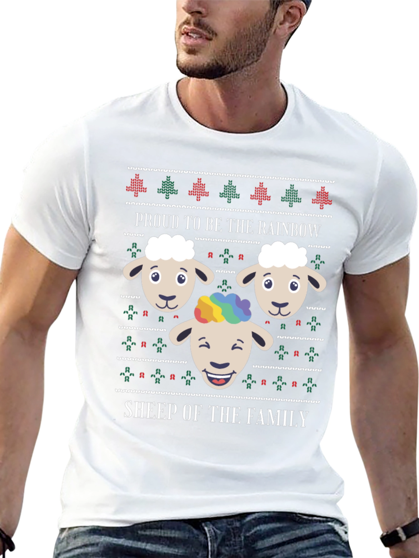 Proud Rainbow Sheep Graphic Tee