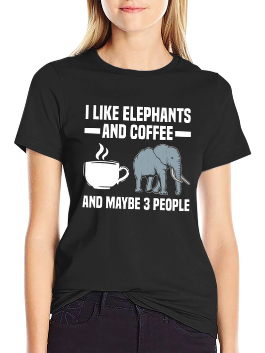 I Like Elephants and Coffee T-Shirt
