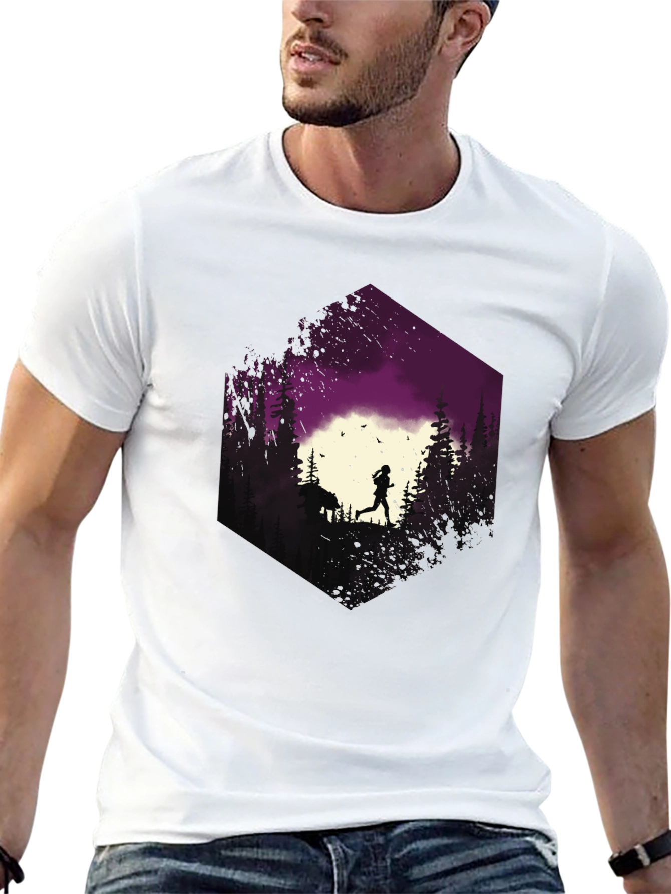 Nature Run Black Graphic Tee