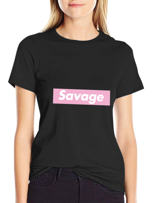 Savage Graphic Tee - Bold Statement Black T-Shirt
