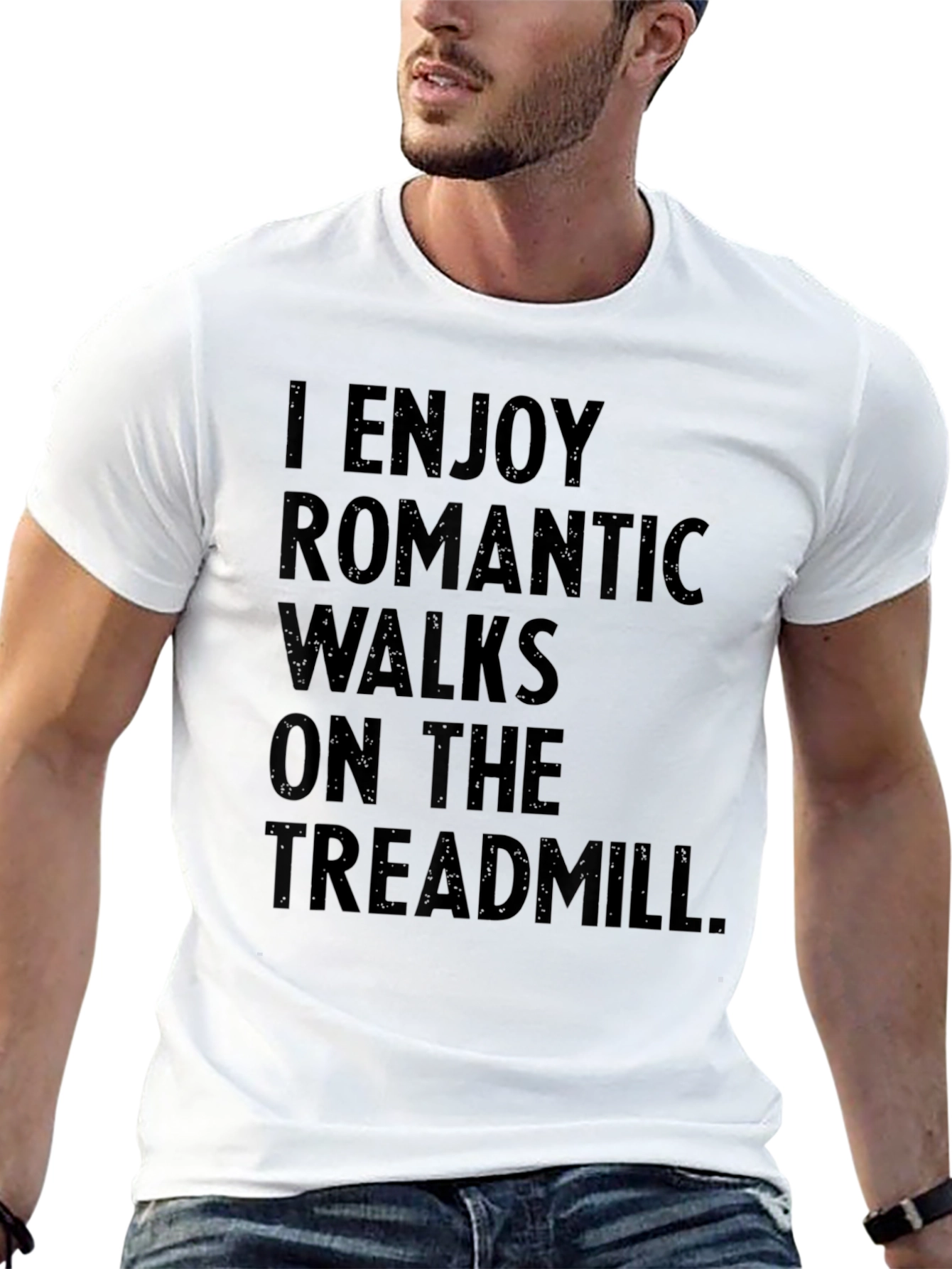 Funny Treadmill Workout Graphic T-Shirt