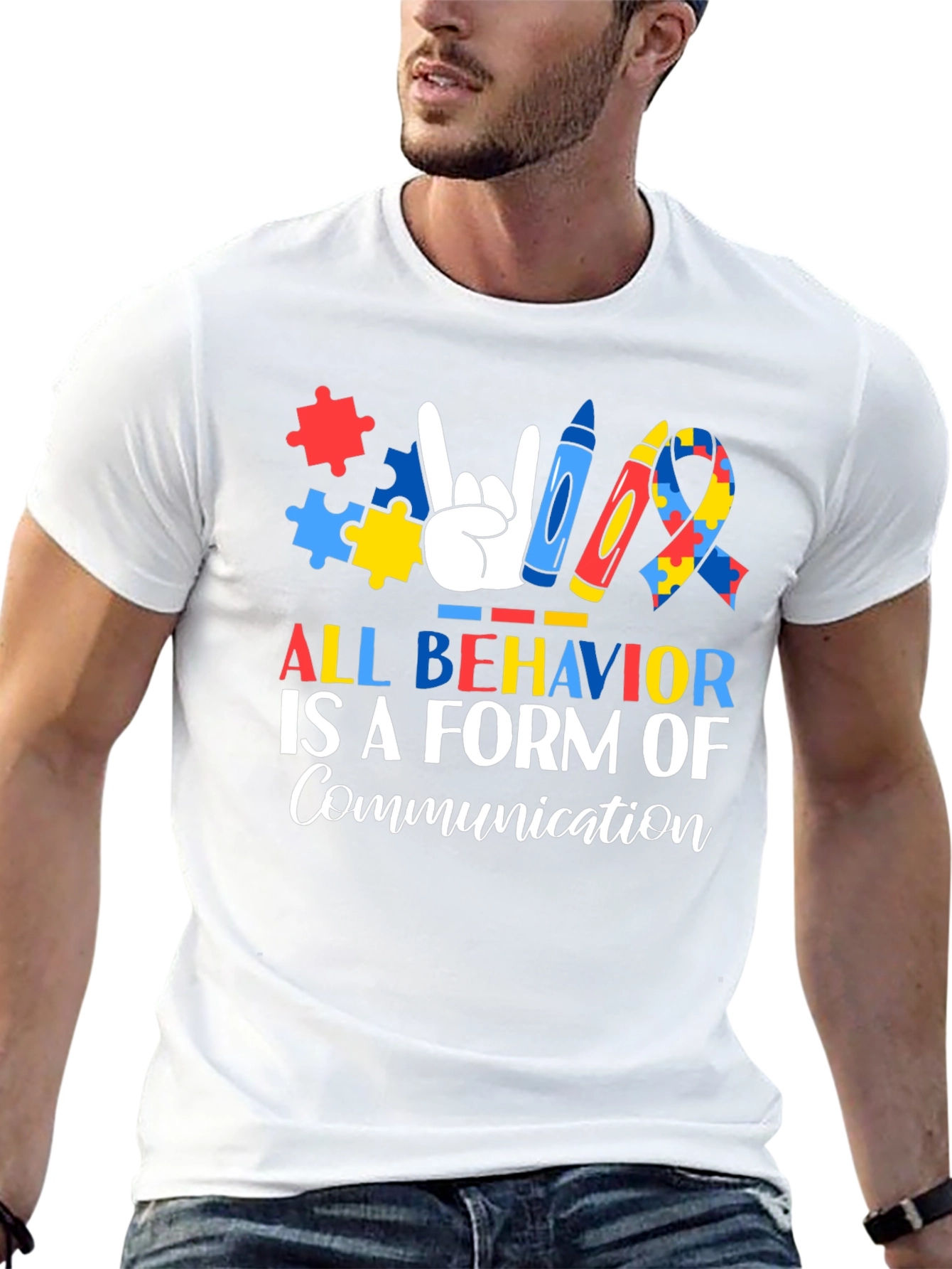 Autism Awareness T-Shirt: All Behavior is Communication