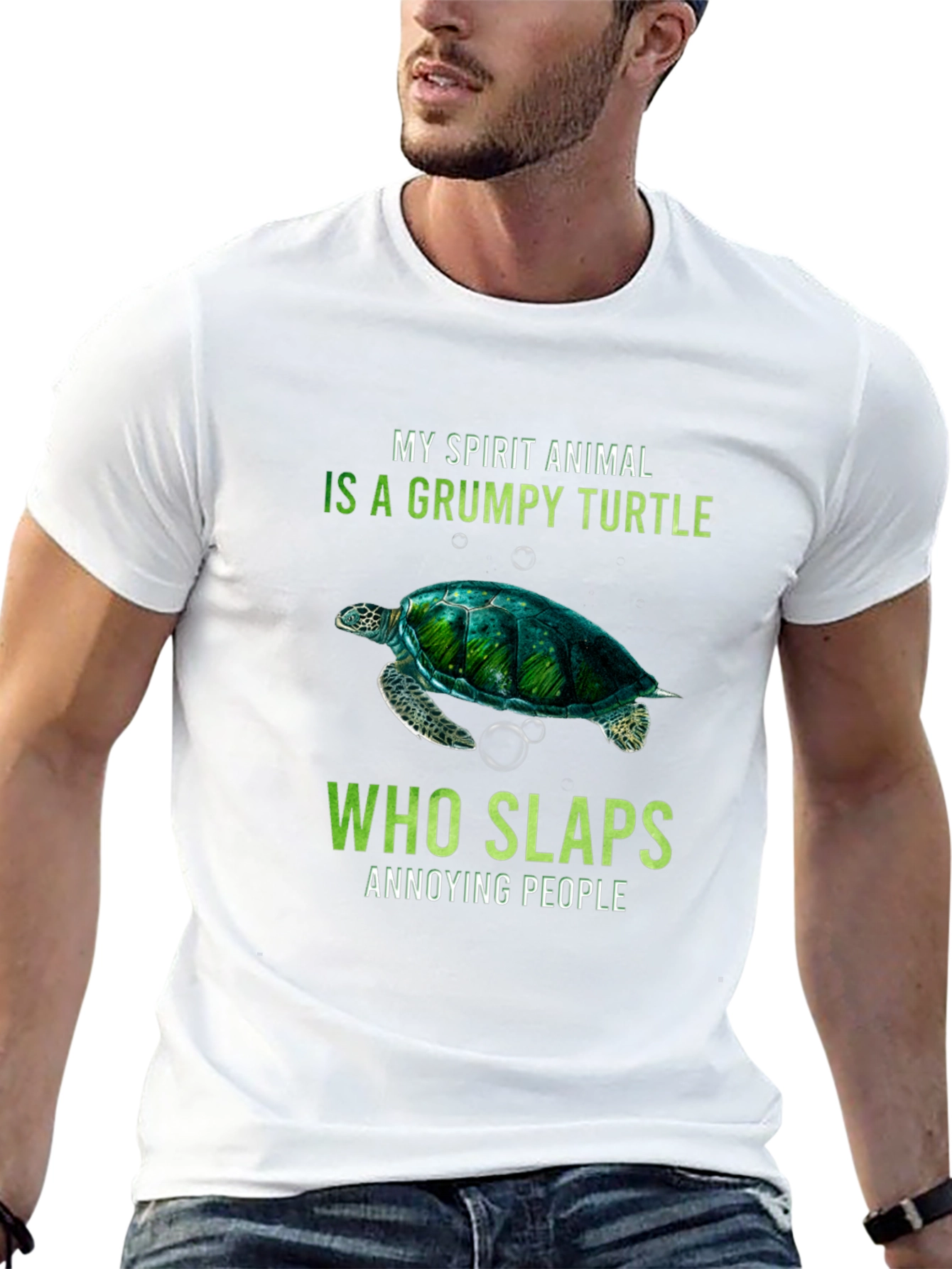 Grumpy Turtle Slaps Annoying People T-Shirt