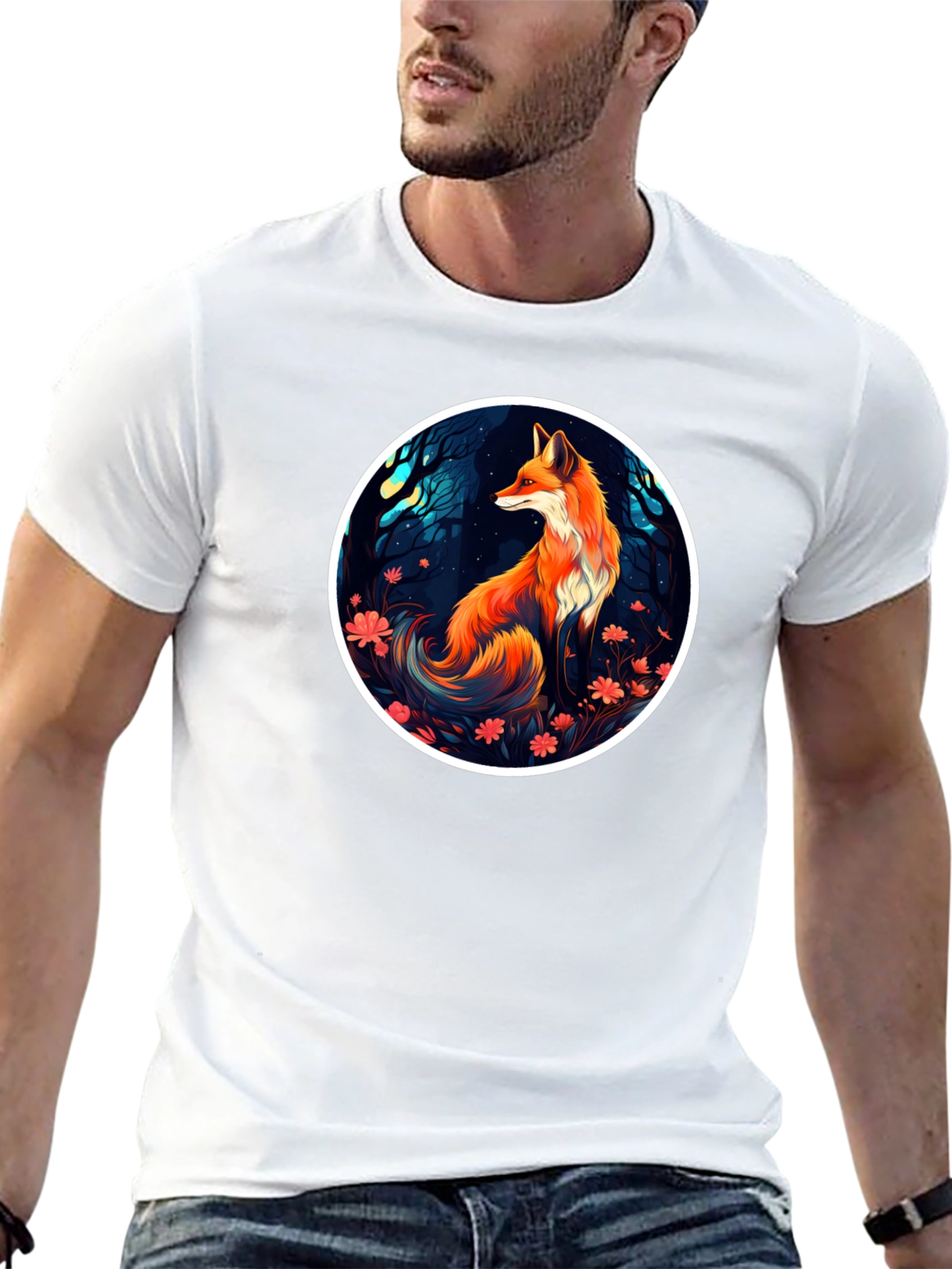 Fox in Forest Graphic T-Shirt