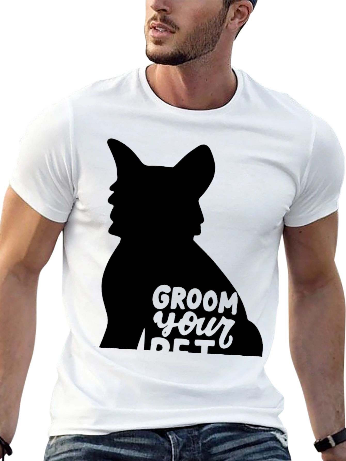 Groom Your Pet Black Graphic Tee