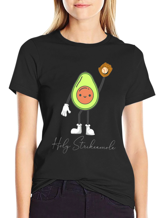 Funny Holy Strikecamole Avocado Baseball Graphic Tee