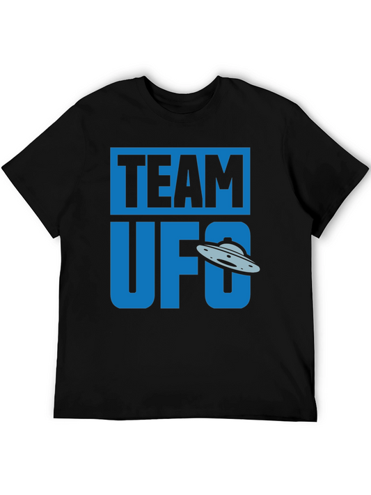 Team UFO Graphic T-Shirt - Black Cotton Tee