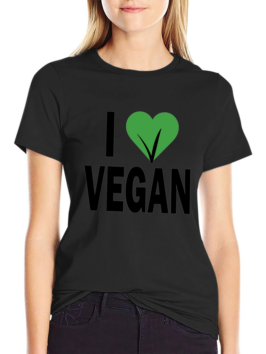 I Heart Vegan Black T-Shirt - Plant Based Lifestyle Apparel