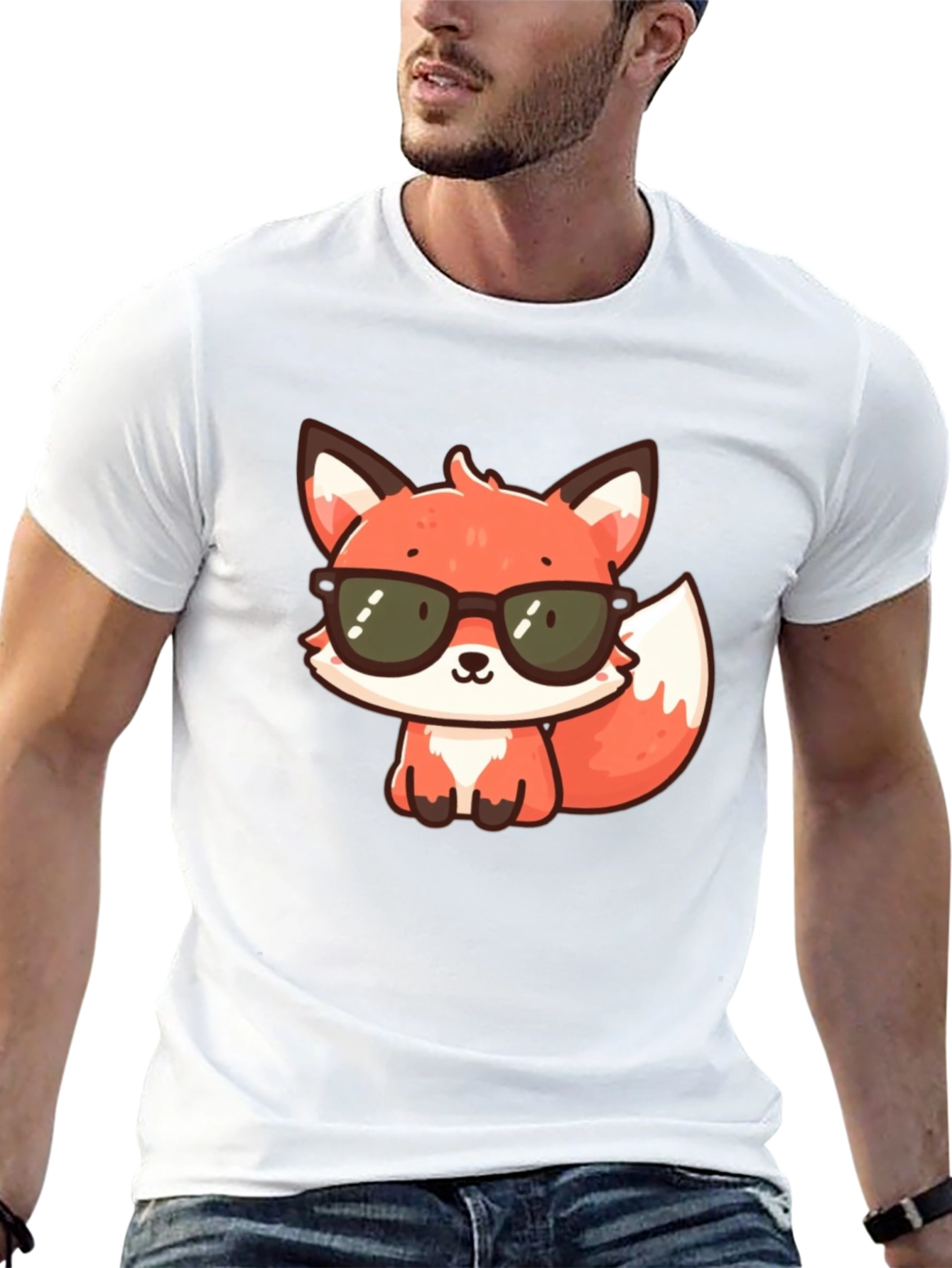 Cool Fox Graphic T-Shirt - Black Cotton Tee