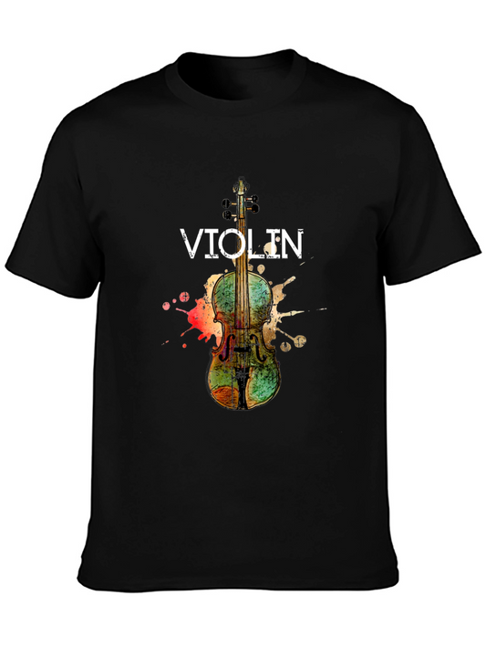 Violin Graphic T-Shirt - Music Lover Tee