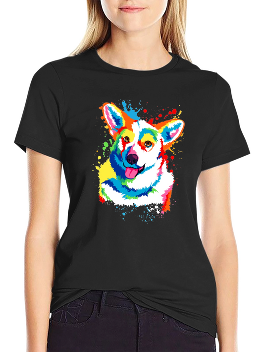 Colorful Corgi Dog T-Shirt
