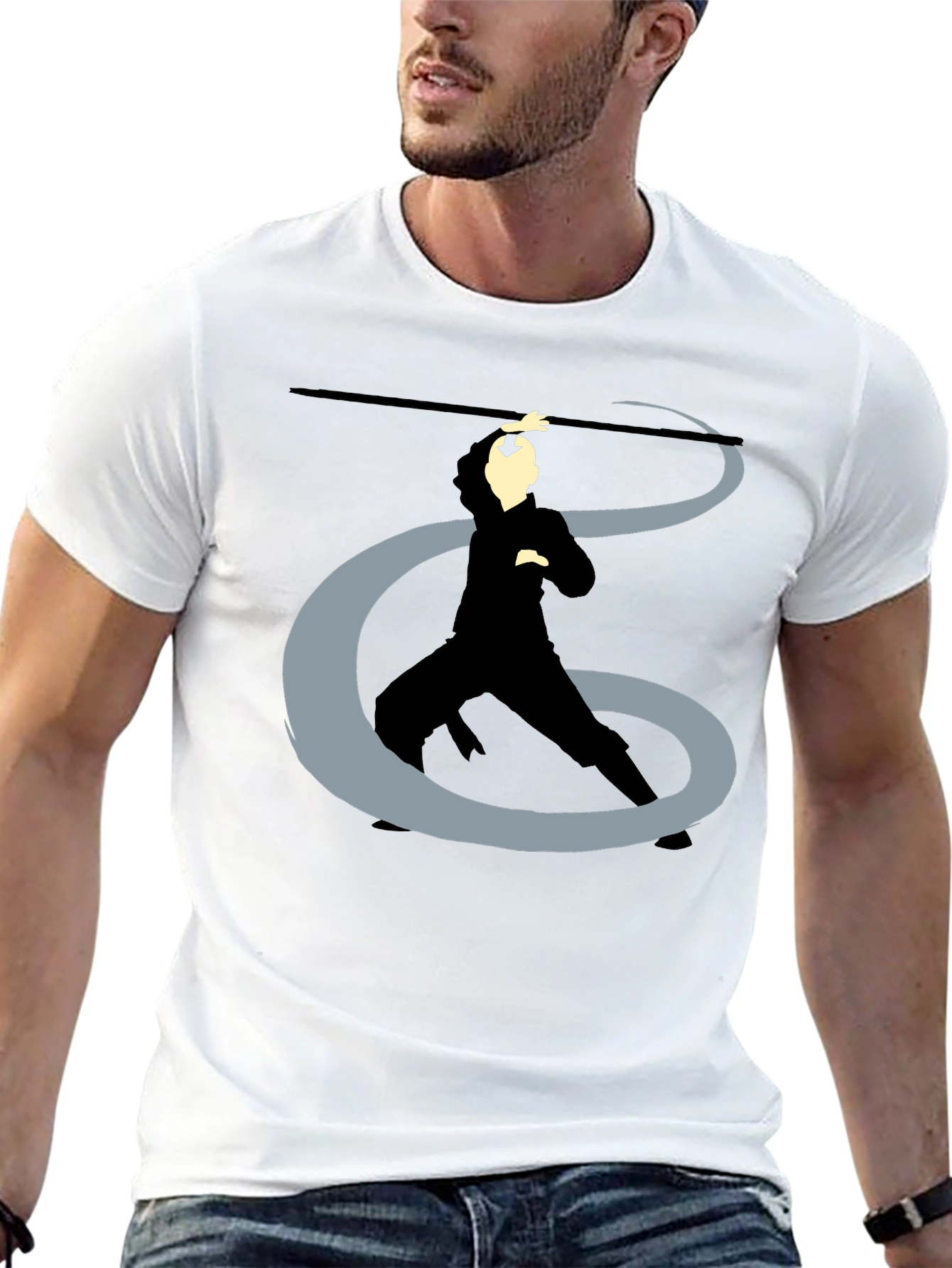 Avatar Aang T-Shirt - Black Graphic Print