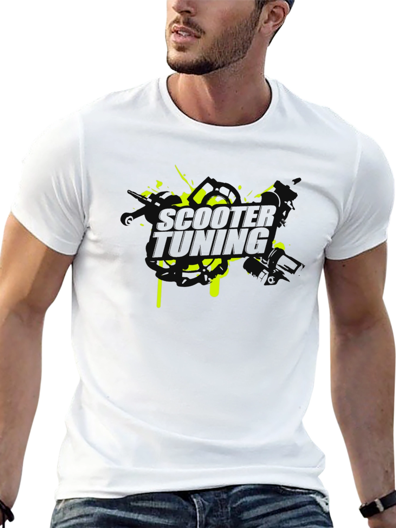 Scooter Tuning Graphic Tee - Black