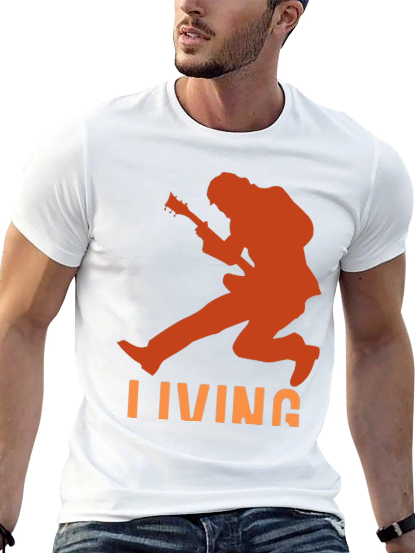 Living Guitarist Graphic Tee - Black