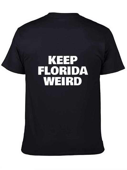 Keep Florida Weird Graphic Tee - Black Cotton T-Shirt