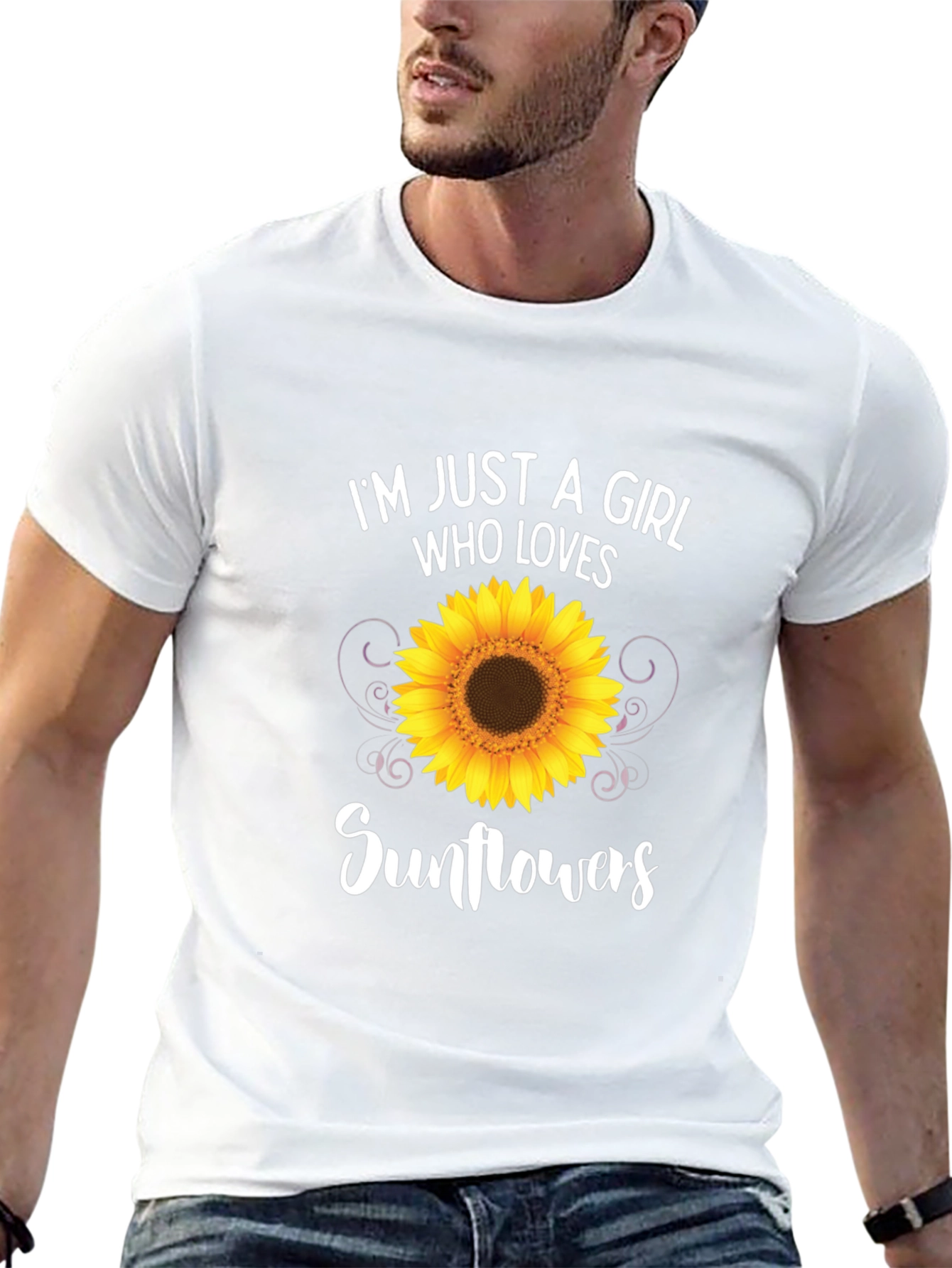 Im Just a Girl Who Loves Sunflowers T-Shirt
