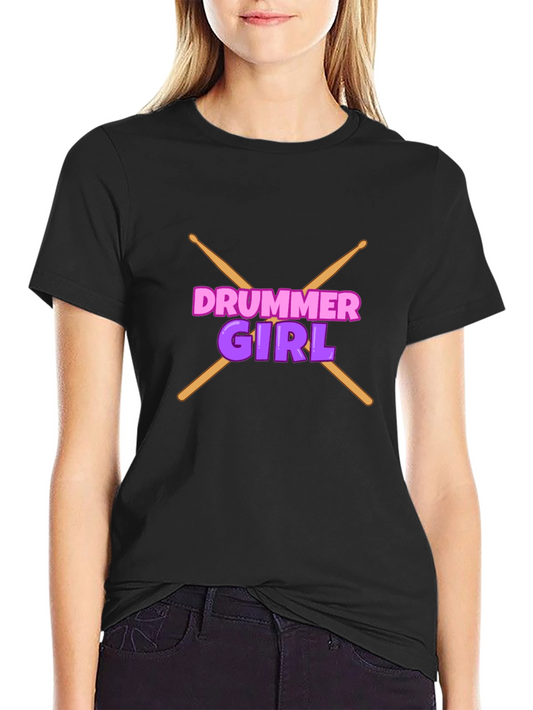 Drummer Girl T-Shirt - Rock Star Tee
