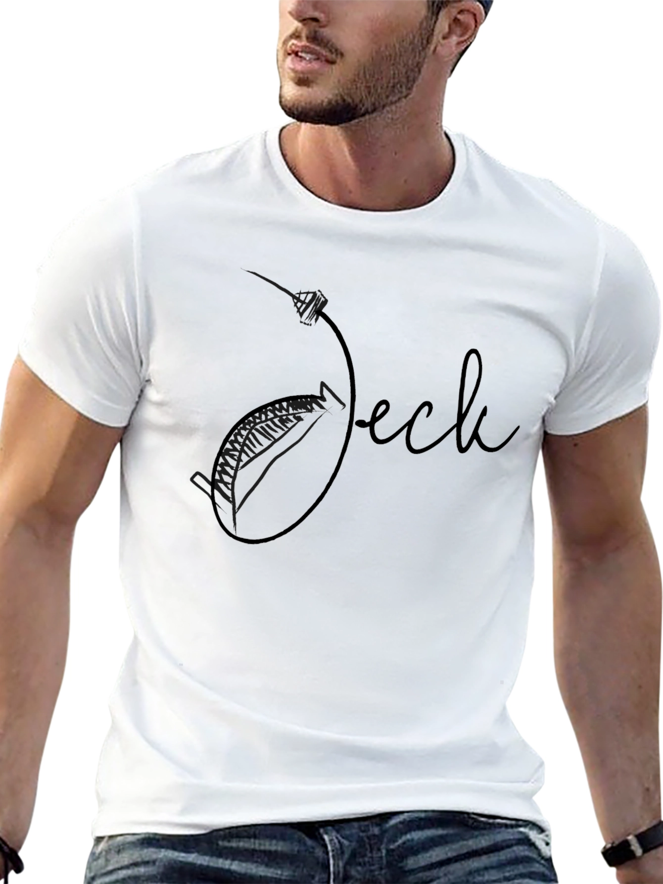Stylish Black Graphic Tee - Jeck Design