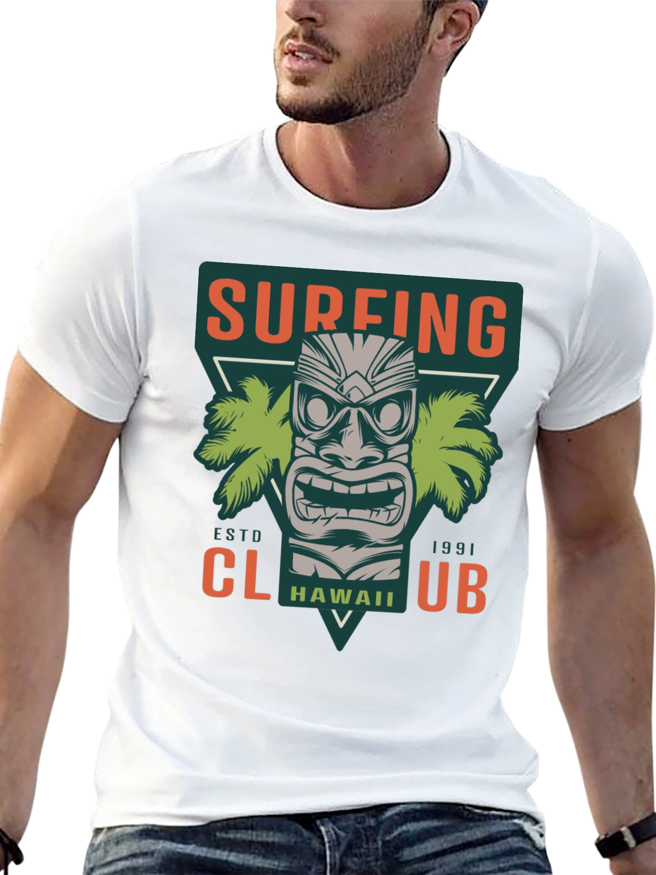Surfing Club Hawaii Graphic T-Shirt