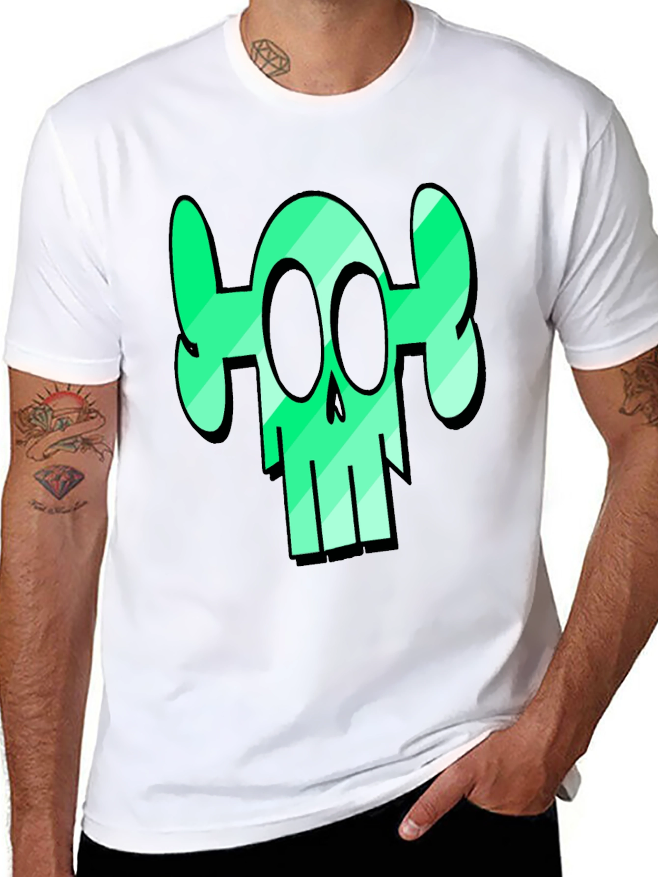 Skull Graphic Tee - Edgy & Stylish Mens T-Shirt