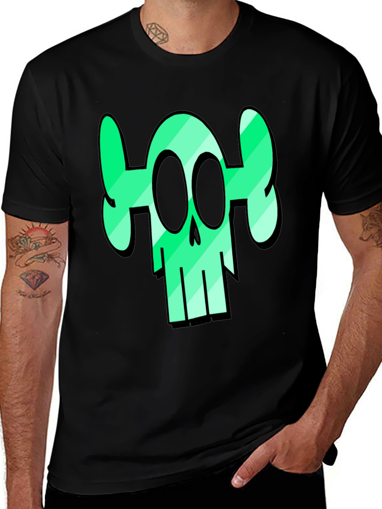 Skull Graphic Tee - Edgy & Stylish Mens T-Shirt