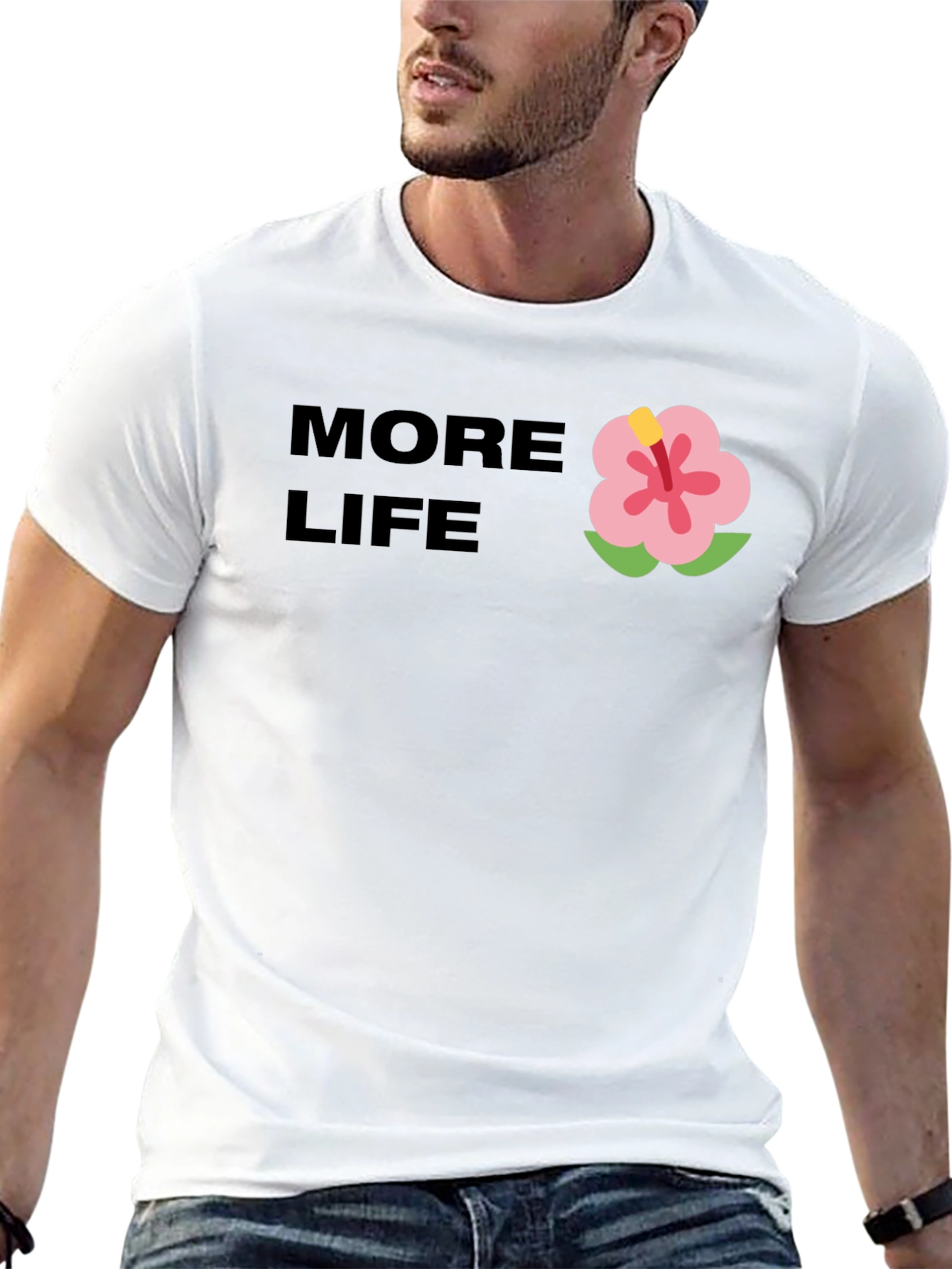 More Life Graphic Tee - Black Casual T-Shirt