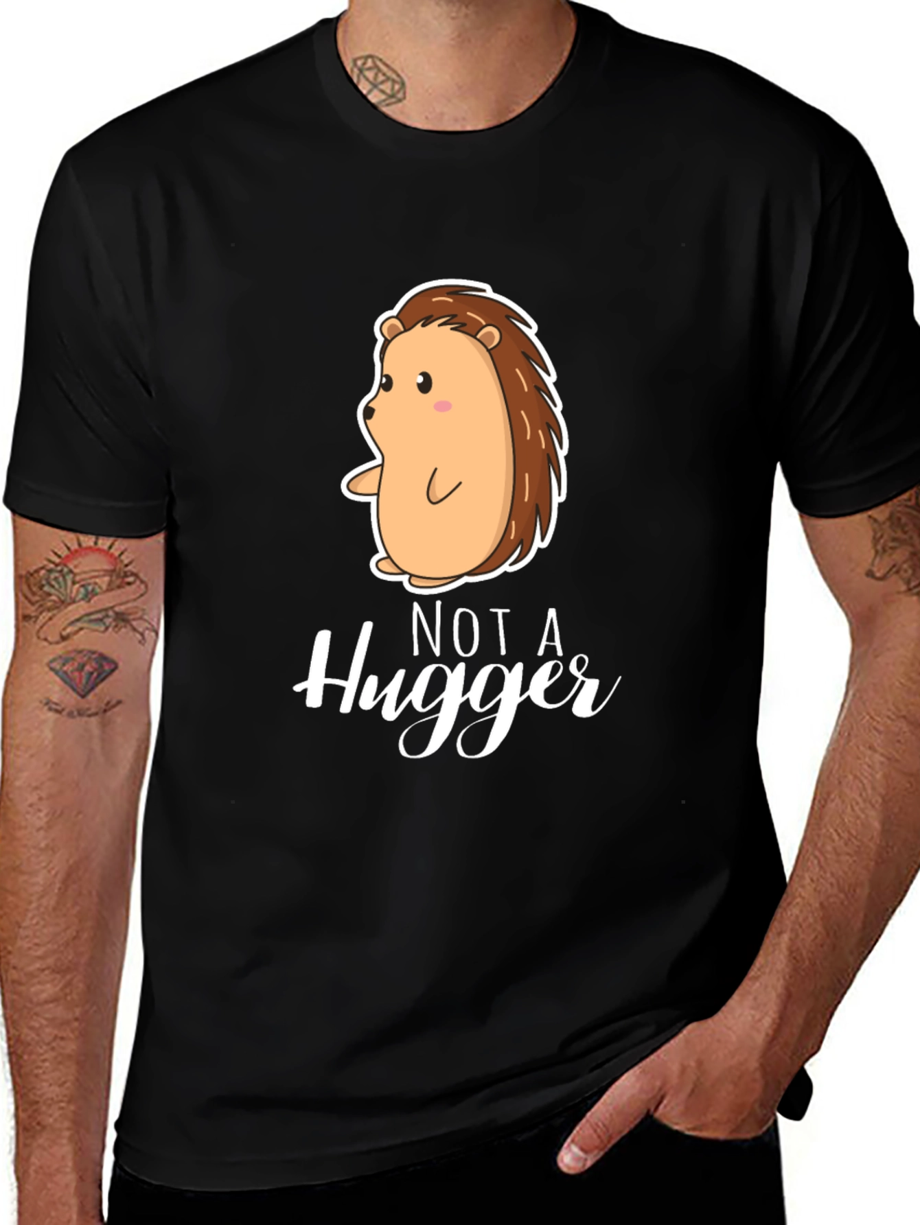Not A Hugger Hedgehog Graphic Tee
