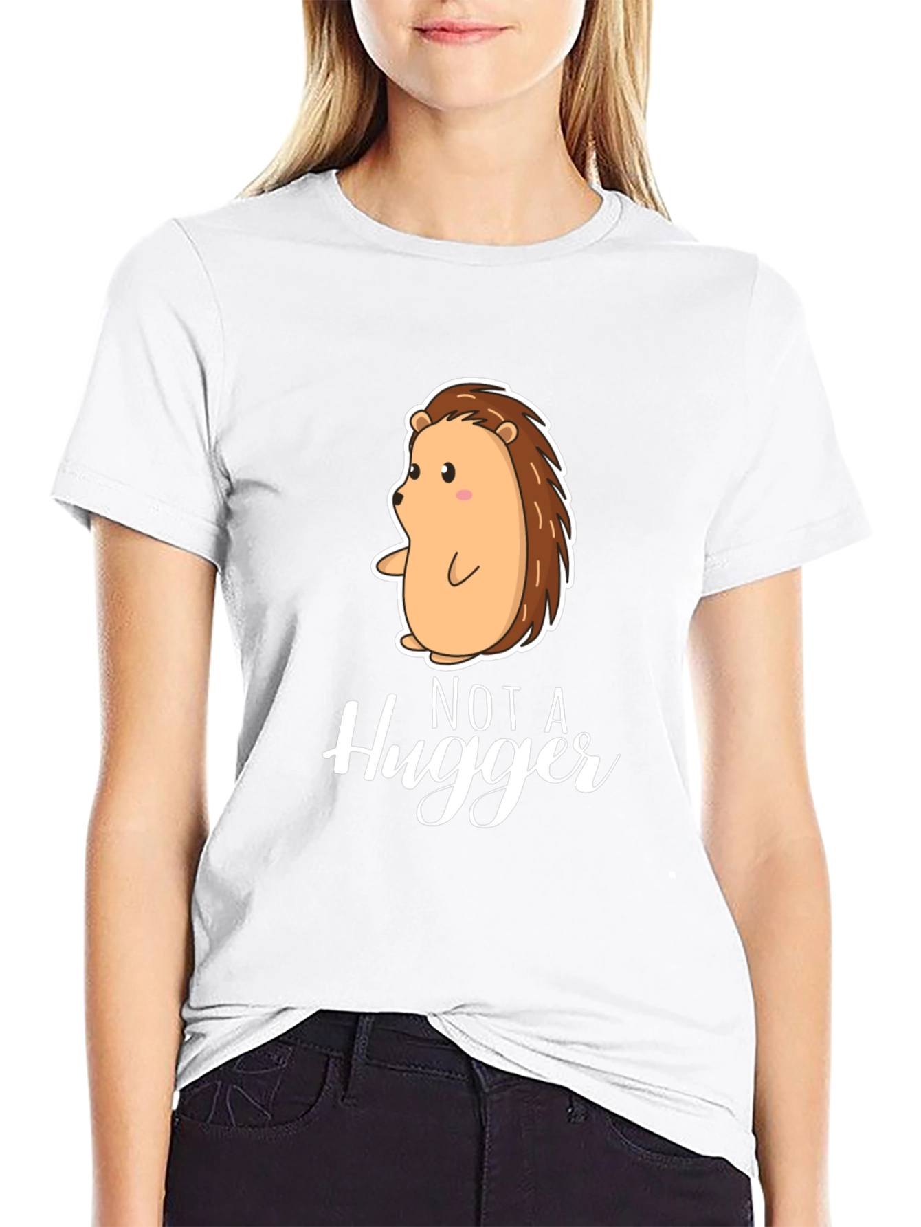 Not A Hugger Hedgehog Graphic Tee