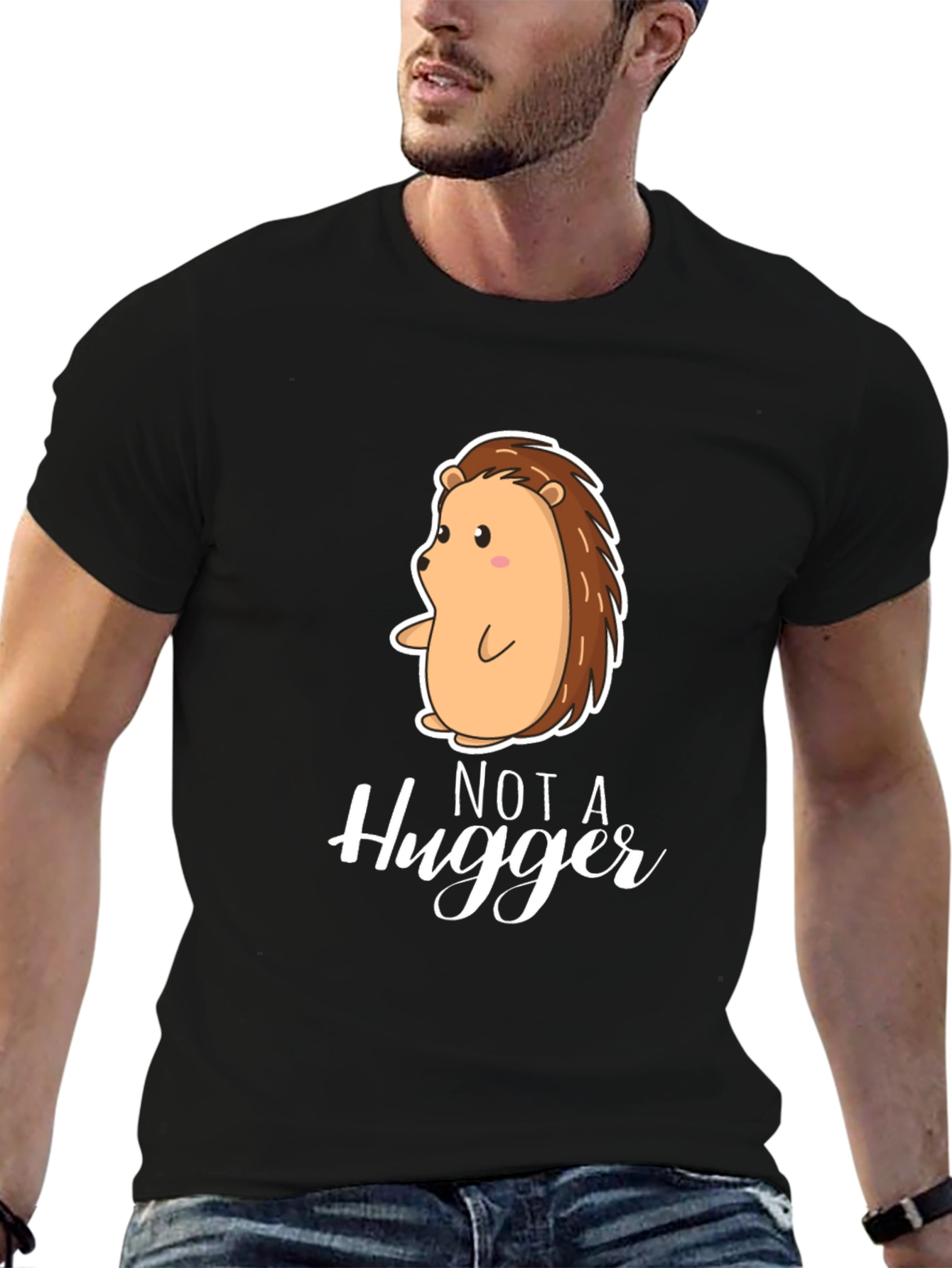 Not A Hugger Hedgehog Graphic Tee