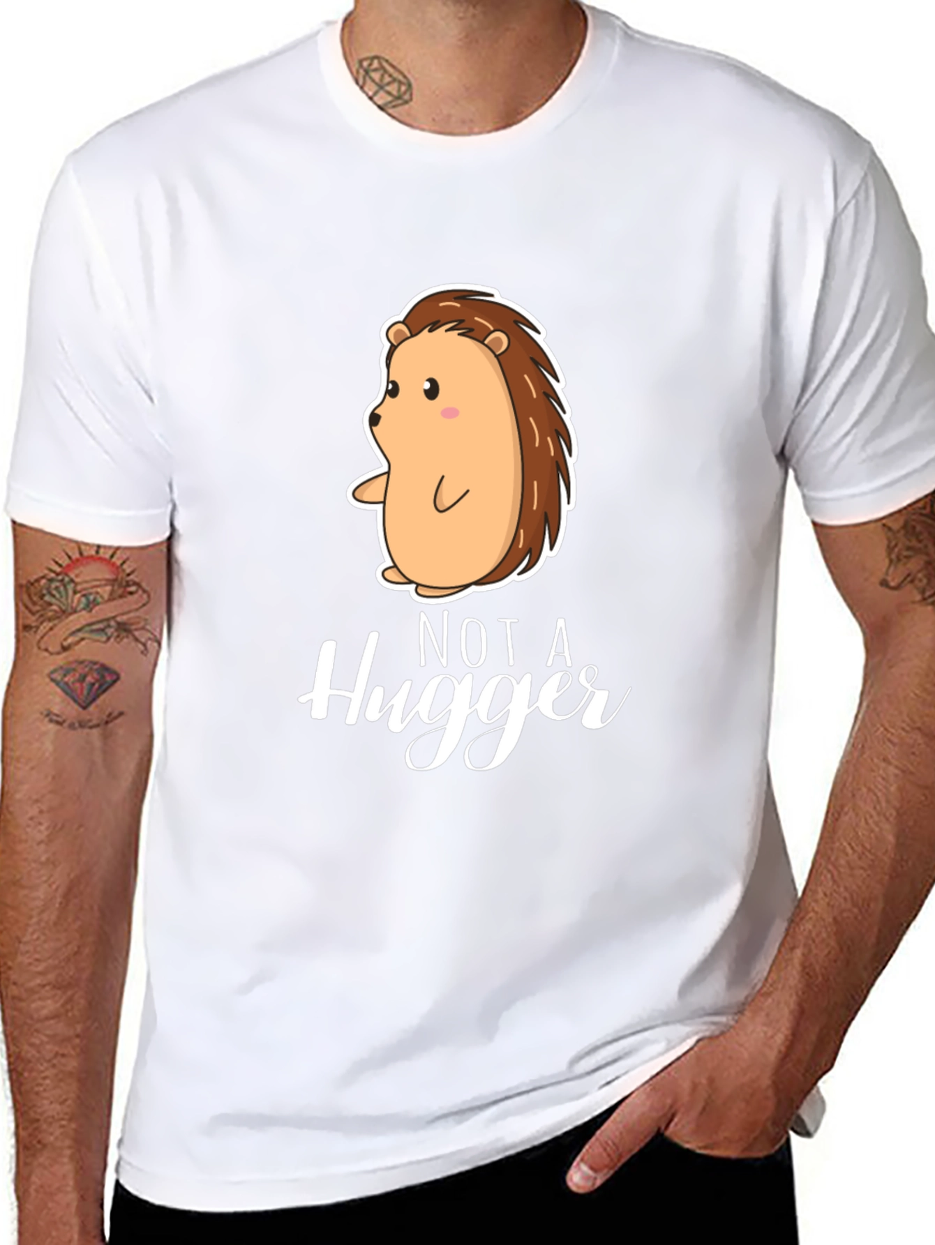 Not A Hugger Hedgehog Graphic Tee