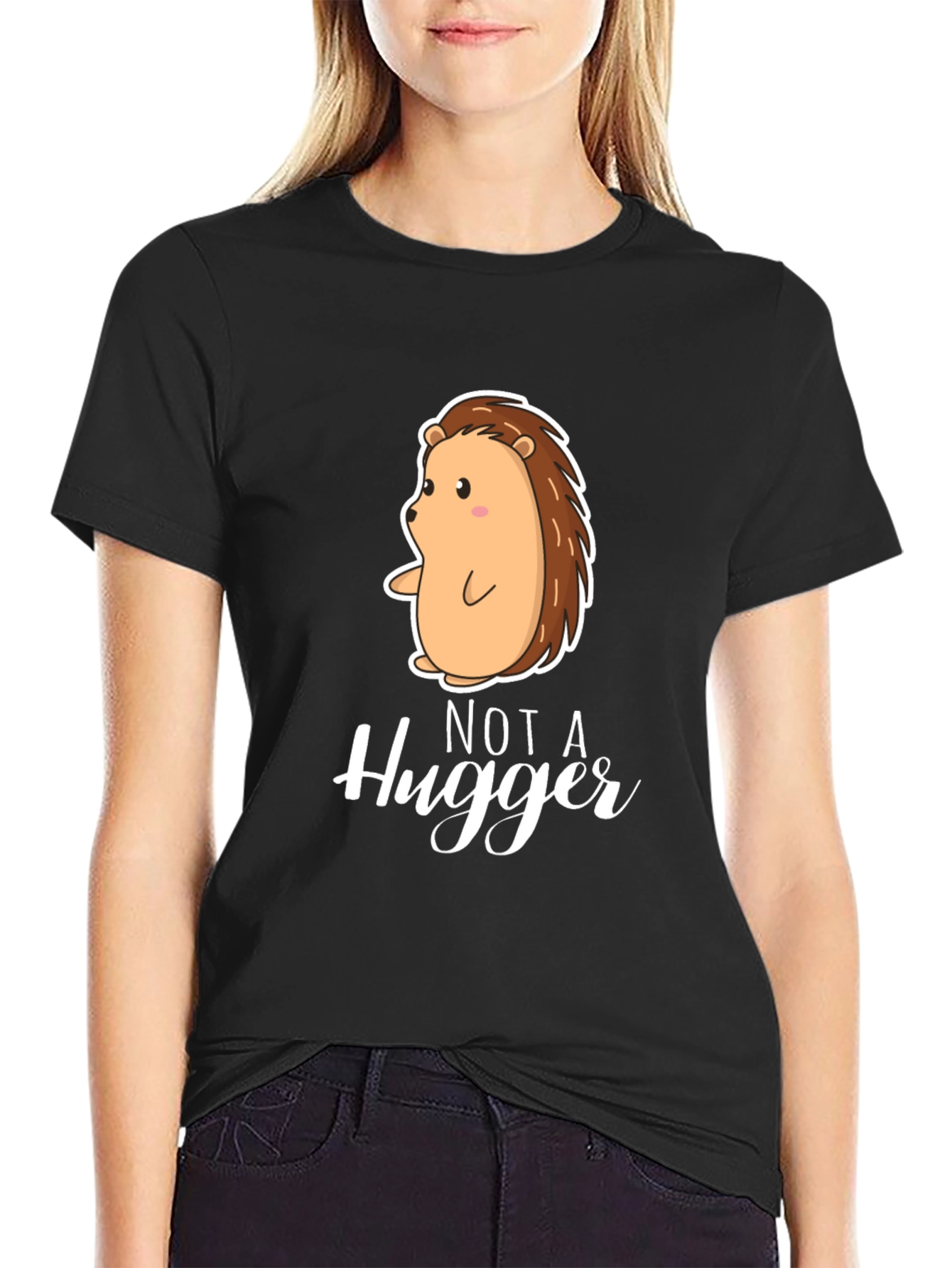 Not A Hugger Hedgehog Graphic Tee