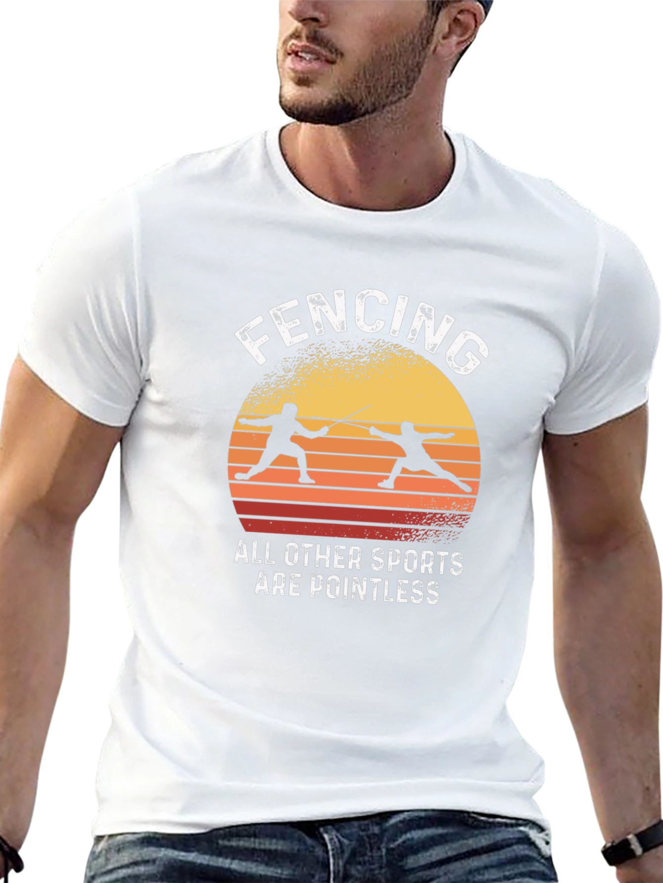 Fencing Pointless Sports Graphic T-Shirt