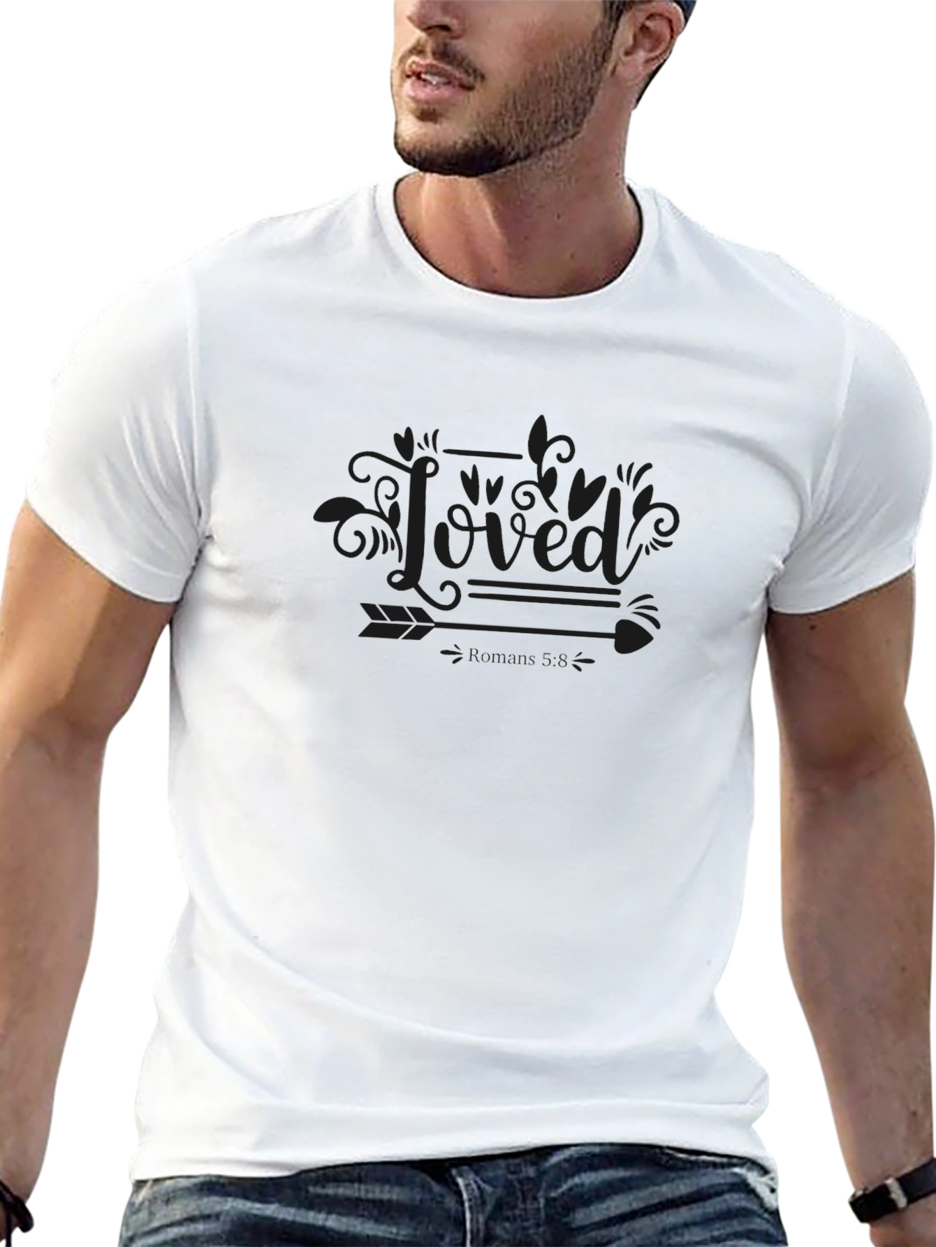 Loved Graphic Black T-Shirt