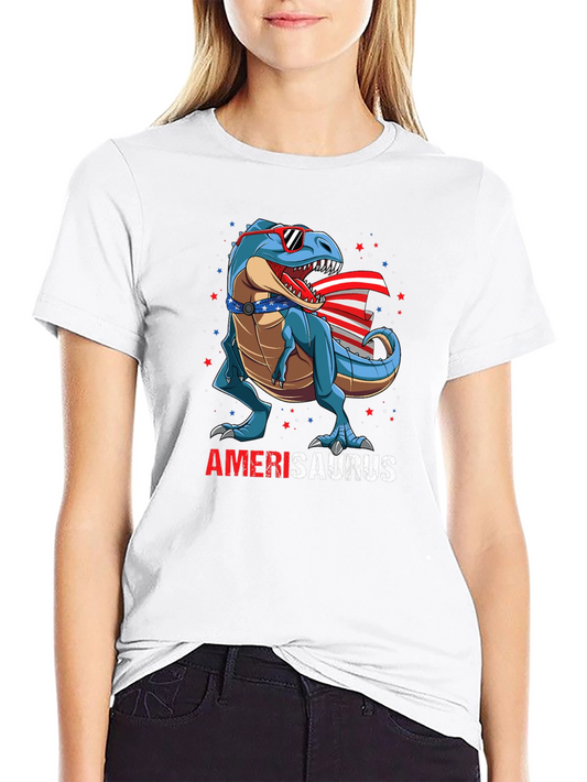 Amerisaurus T-Rex Patriotic 4th of July T-Shirt