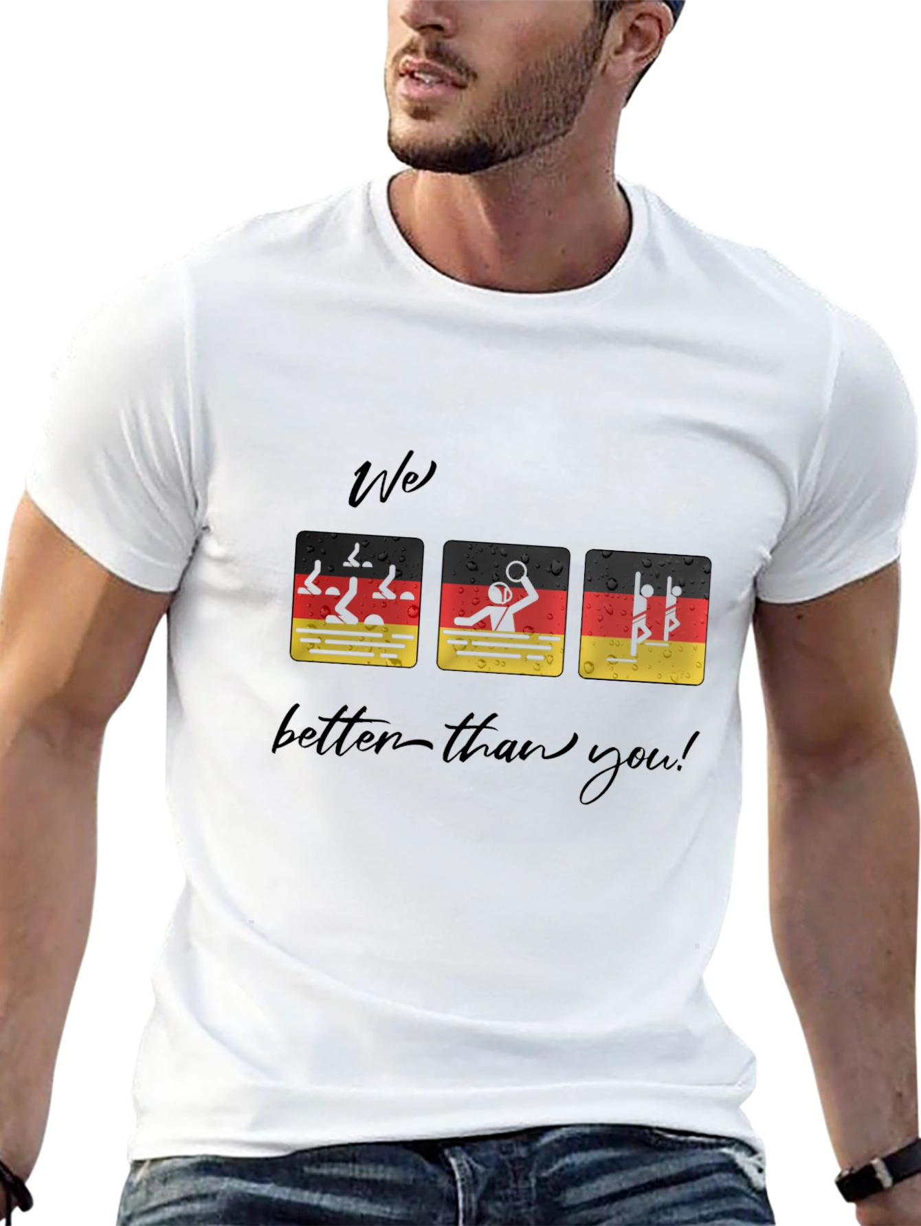 Funny German Flag Swimmer T-Shirt