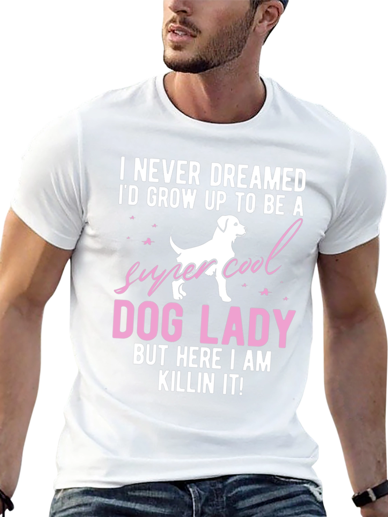 Super Cool Dog Lady T-Shirt - Novelty Graphic Tee