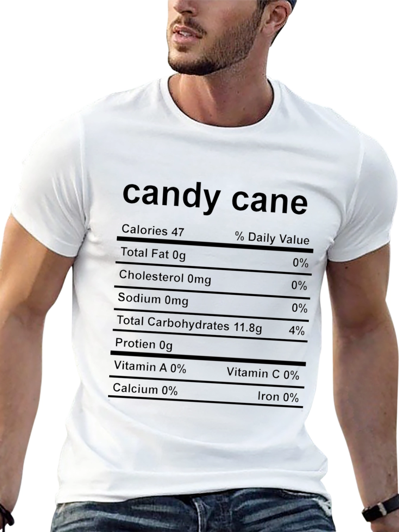 Candy Cane Nutrition Facts Novelty T-Shirt