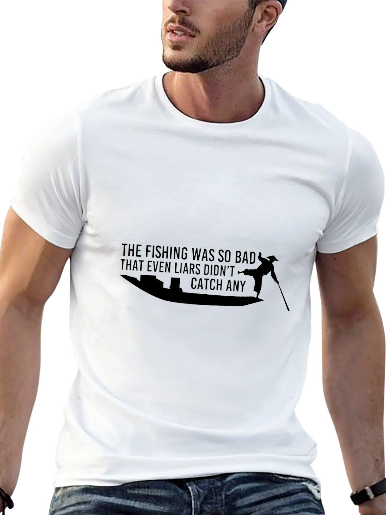 Funny Fishing T-Shirt - Even Liars Catch Nothing!