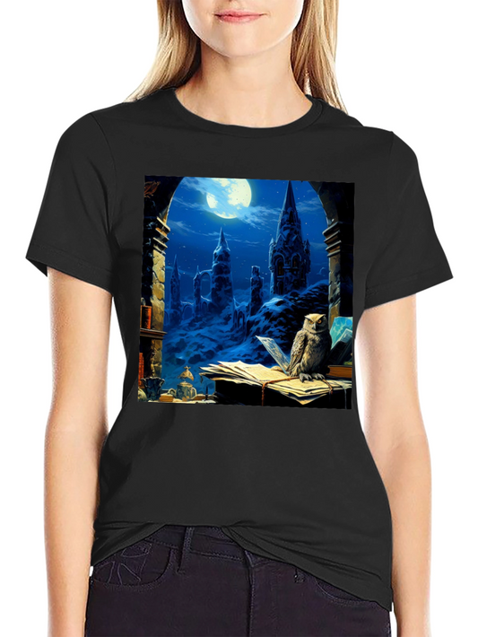 Owl and Hogwarts Castle T-Shirt
