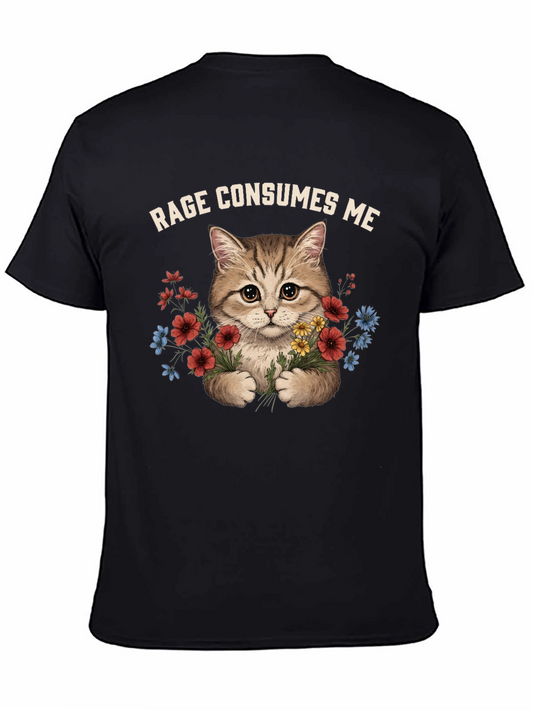 Rage Consumes Me Cat T-Shirt - Cute & Funny Graphic Tee