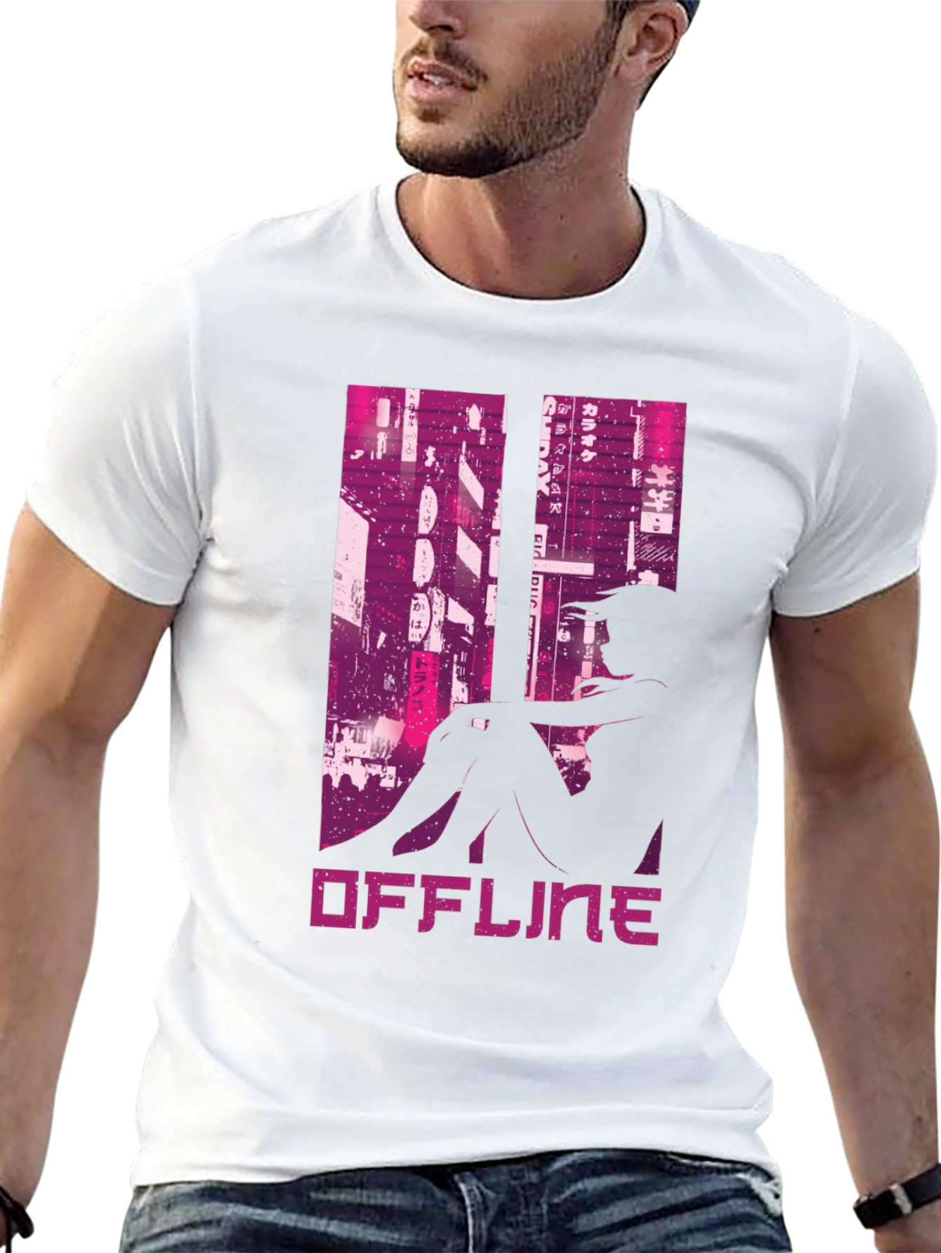 Offline Cyberpunk Style Graphic Tee