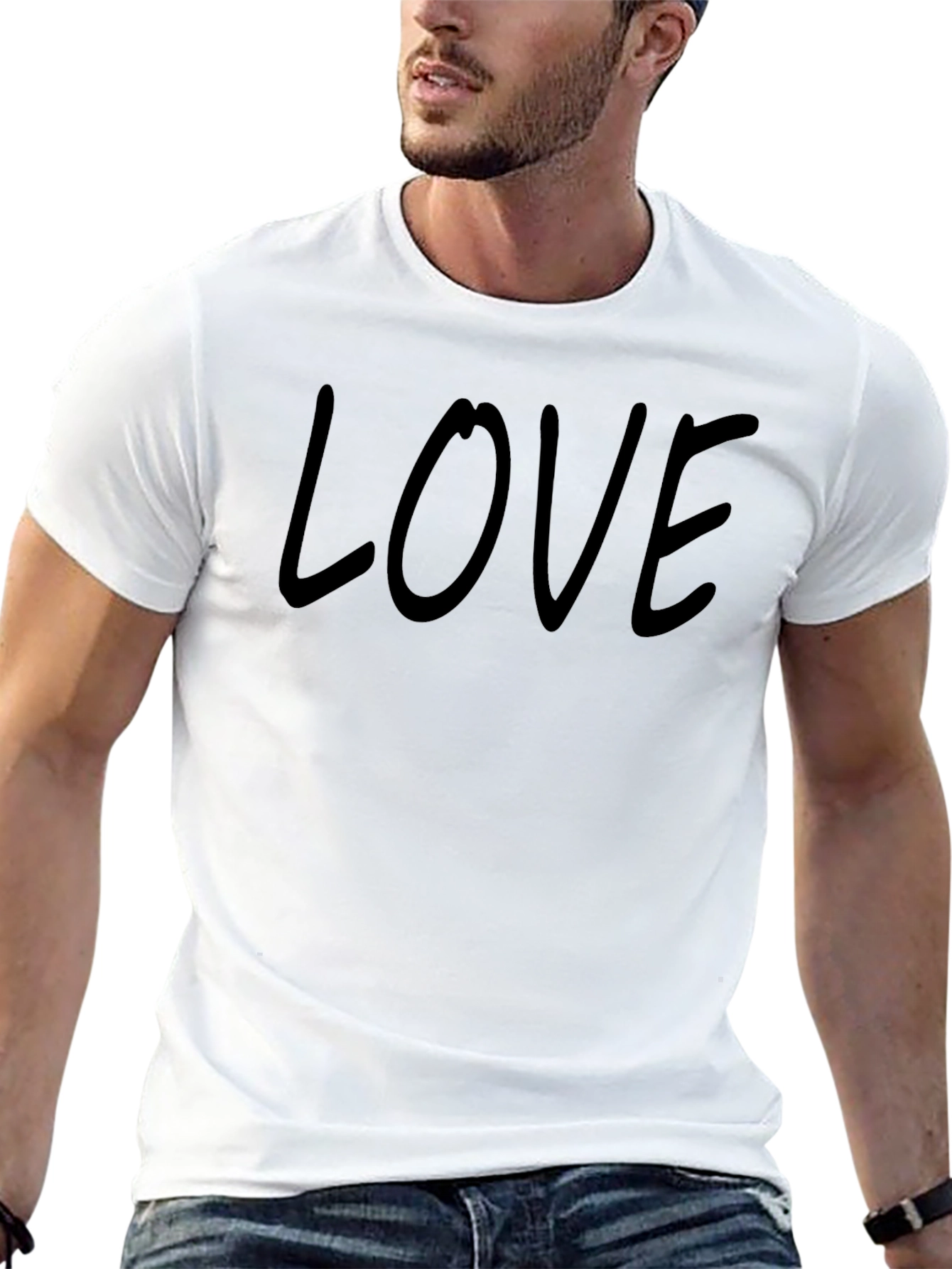 Love Graphic Black T-Shirt Casual Stylish Top