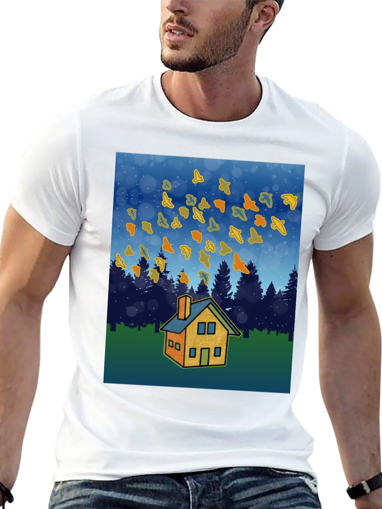 Autumn Home T-Shirt - Cozy Fall Design