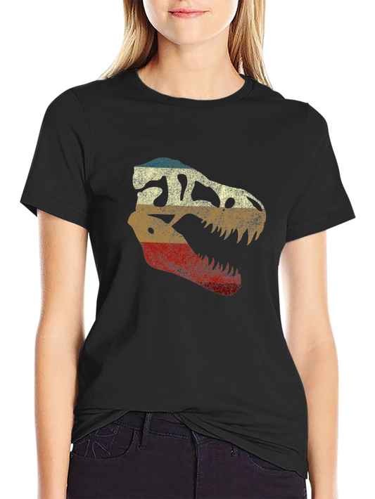Vintage Dino Skull T-Shirt - Retro Style