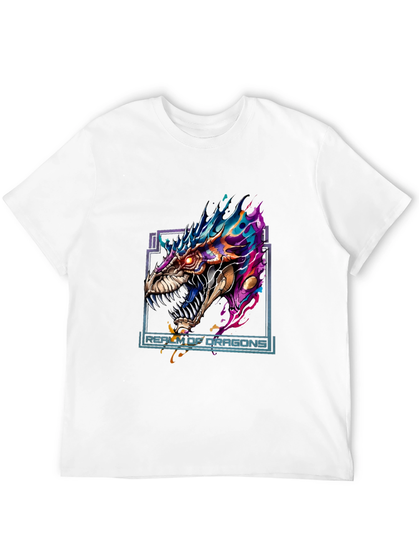 Realm of Dragons Graphic Tee - Bold Dragon Design